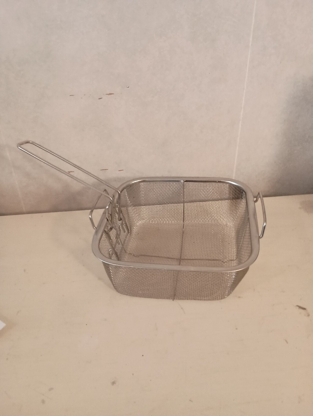 Stainless Steel Square Fry Basket - Silver